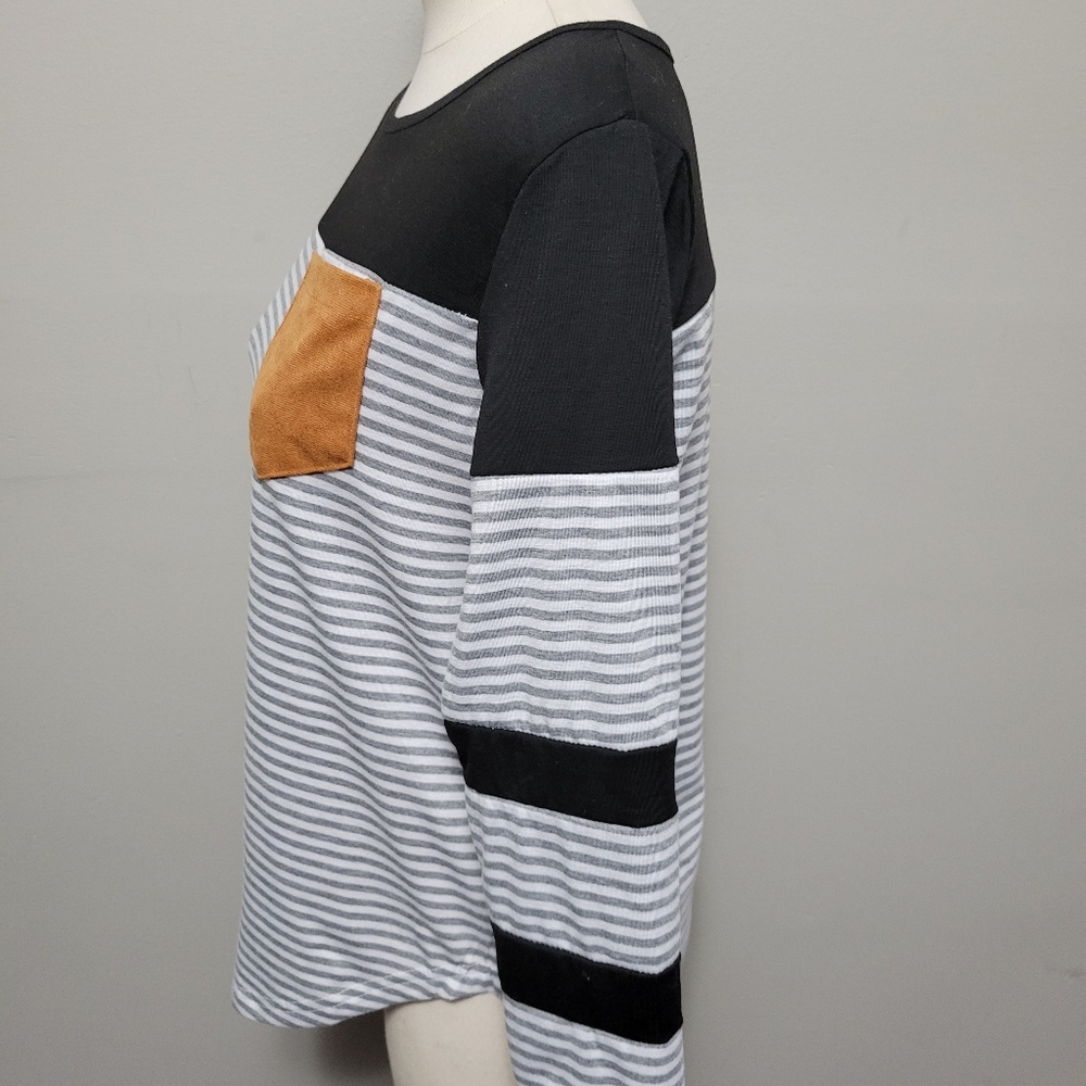 Hxn Pinstripe Patch Pocketbtop Size Medium View 4